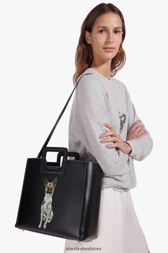 Women Accessories Black STAUD CUSTOM SHIRLEY LEATHER BAG H8RLPJ1014