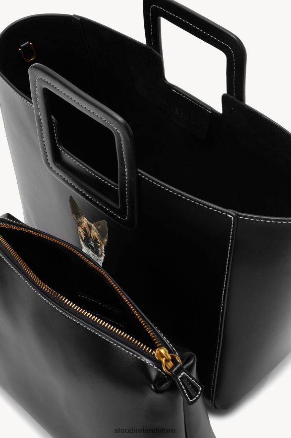 Women Accessories Black STAUD CUSTOM SHIRLEY LEATHER BAG H8RLPJ1014