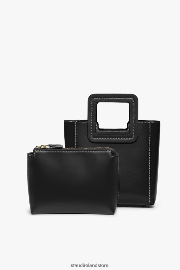 Women Accessories Black STAUD MINI SHIRLEY LEATHER BAG H8RLPJ830