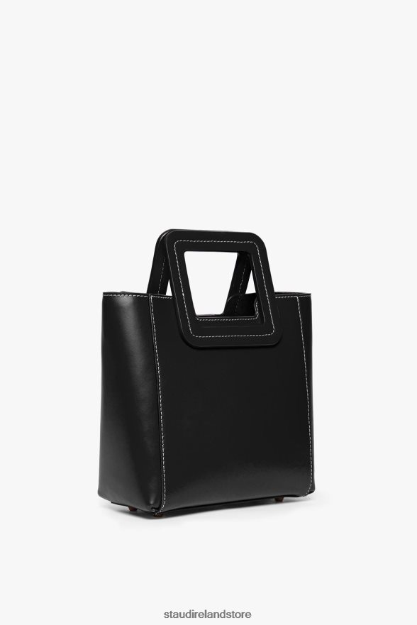 Women Accessories Black STAUD MINI SHIRLEY LEATHER BAG H8RLPJ830