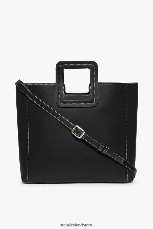 Women Accessories Black STAUD SHIRLEY LEATHER BAG H8RLPJ832