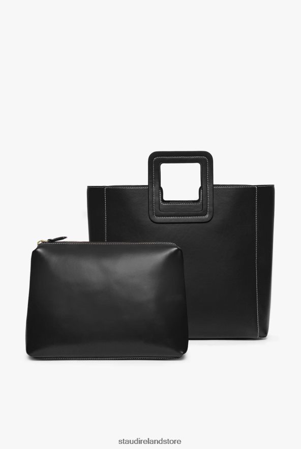 Women Accessories Black STAUD SHIRLEY LEATHER BAG H8RLPJ832