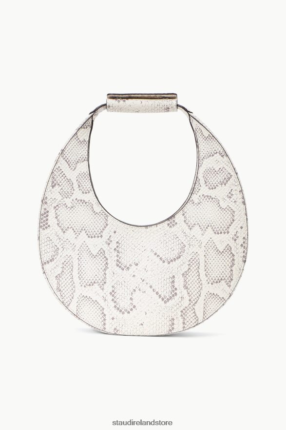 Women Accessories Bleached STAUD MOON BAG SNAKE EMBOSSED H8RLPJ755