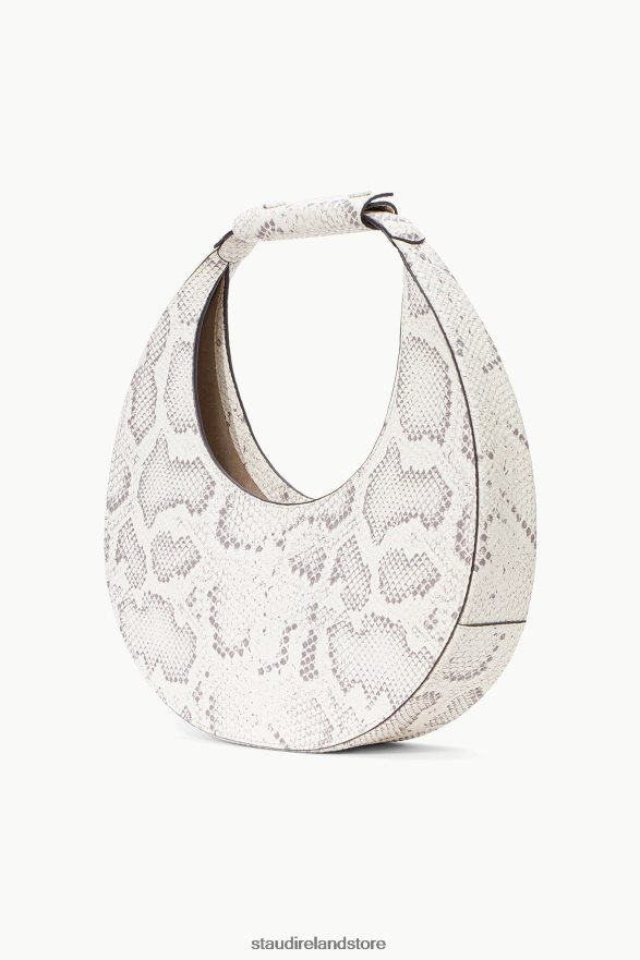 Women Accessories Bleached STAUD MOON BAG SNAKE EMBOSSED H8RLPJ755