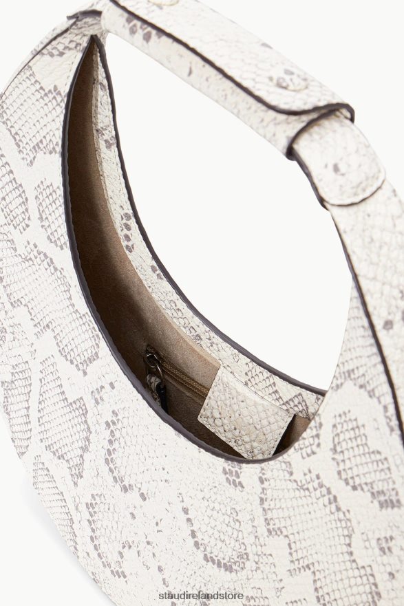 Women Accessories Bleached STAUD MOON BAG SNAKE EMBOSSED H8RLPJ755