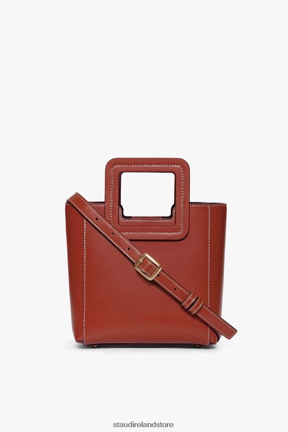 Women Accessories Cognac STAUD MINI SHIRLEY LEATHER BAG H8RLPJ823
