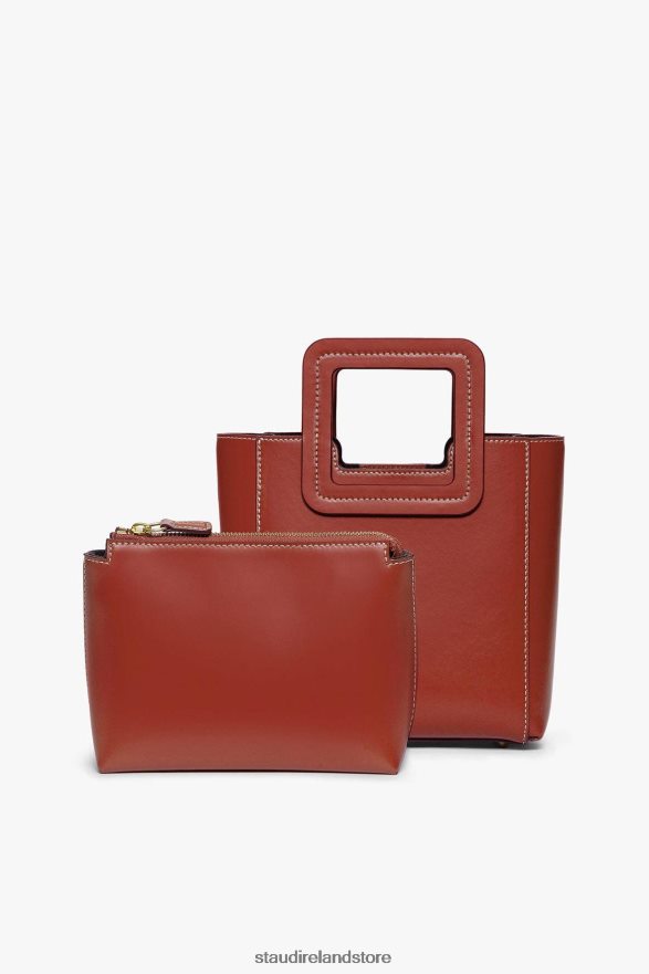 Women Accessories Cognac STAUD MINI SHIRLEY LEATHER BAG H8RLPJ823