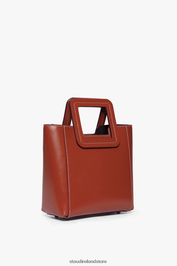 Women Accessories Cognac STAUD MINI SHIRLEY LEATHER BAG H8RLPJ823