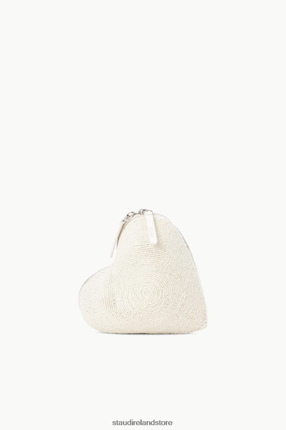 Women Accessories Cream STAUD BEADED HEART CLUTCH H8RLPJ838