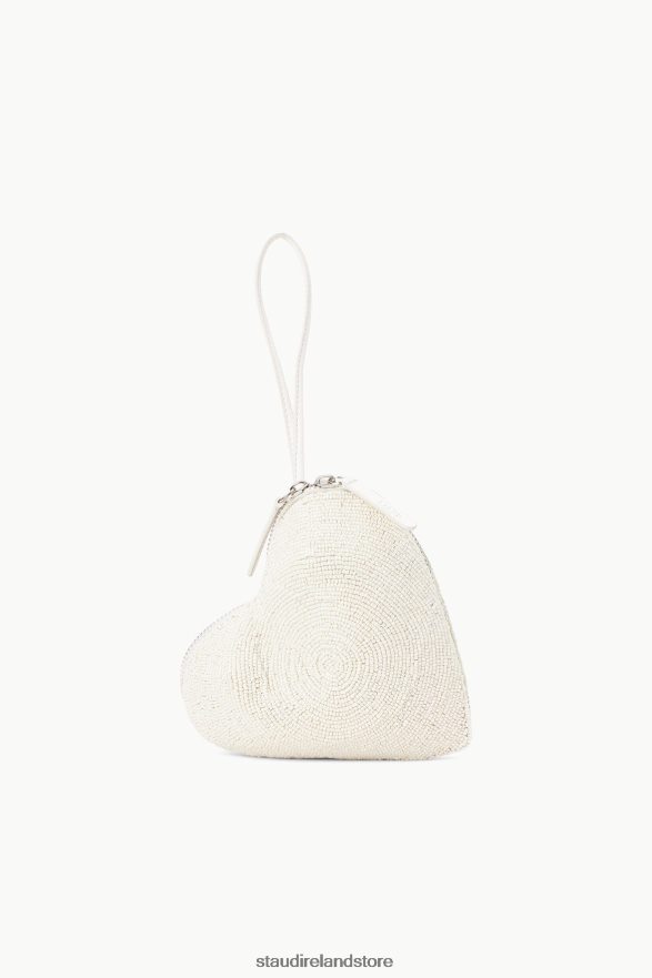 Women Accessories Cream STAUD BEADED HEART CLUTCH H8RLPJ838