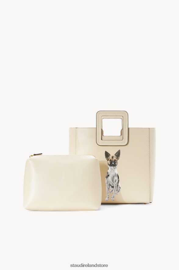 Women Accessories Cream STAUD CUSTOM SHIRLEY LEATHER BAG H8RLPJ1016