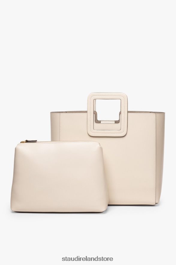 Women Accessories Cream STAUD SHIRLEY LEATHER BAG H8RLPJ831