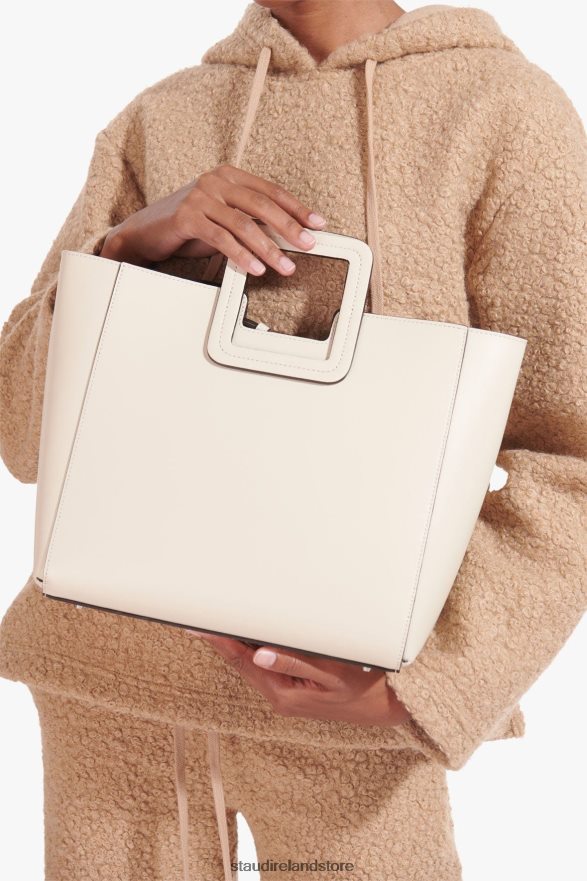 Women Accessories Cream STAUD SHIRLEY LEATHER BAG H8RLPJ831