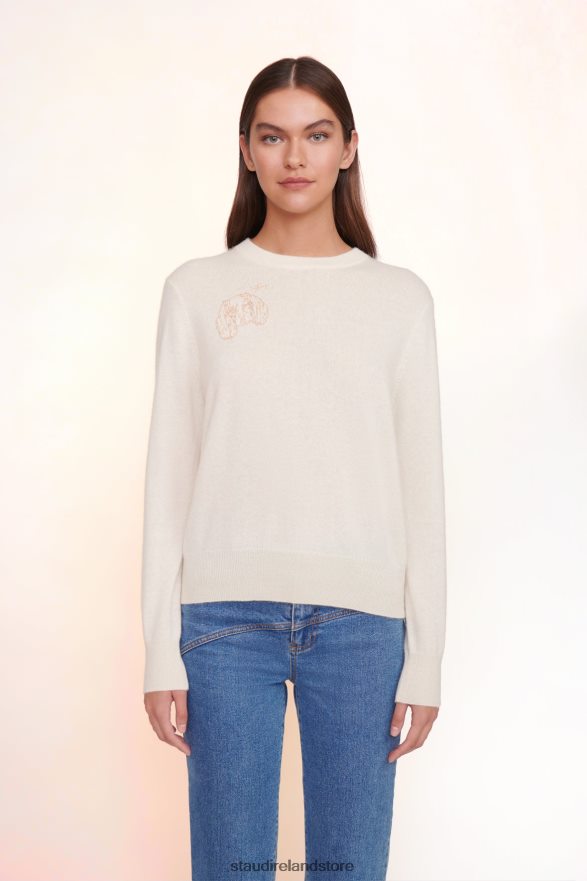 Women Accessories Cream STAUD x CBONZ CUSTOM CASHMERE SWEATER H8RLPJ1035