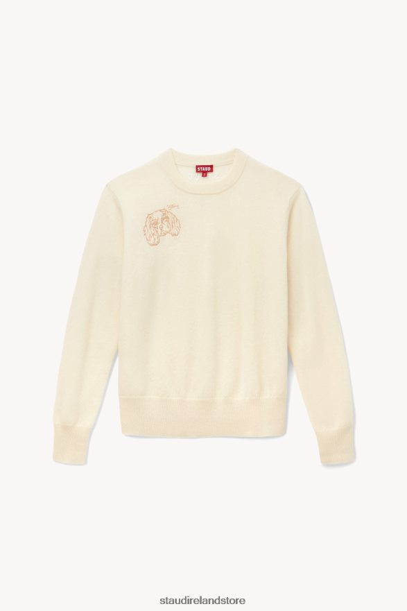 Women Accessories Cream STAUD x CBONZ CUSTOM CASHMERE SWEATER H8RLPJ1035