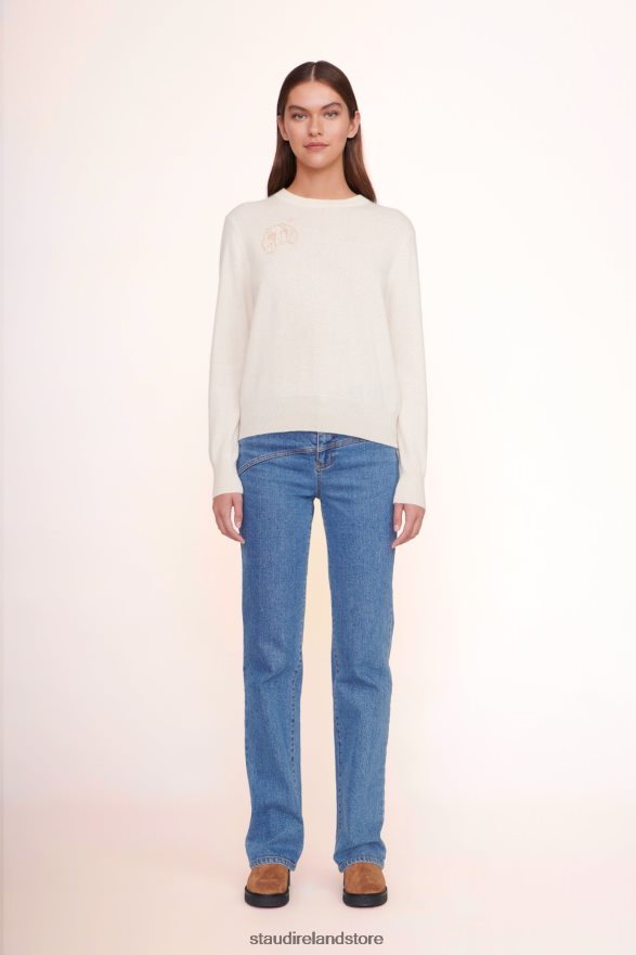 Women Accessories Cream STAUD x CBONZ CUSTOM CASHMERE SWEATER H8RLPJ1035