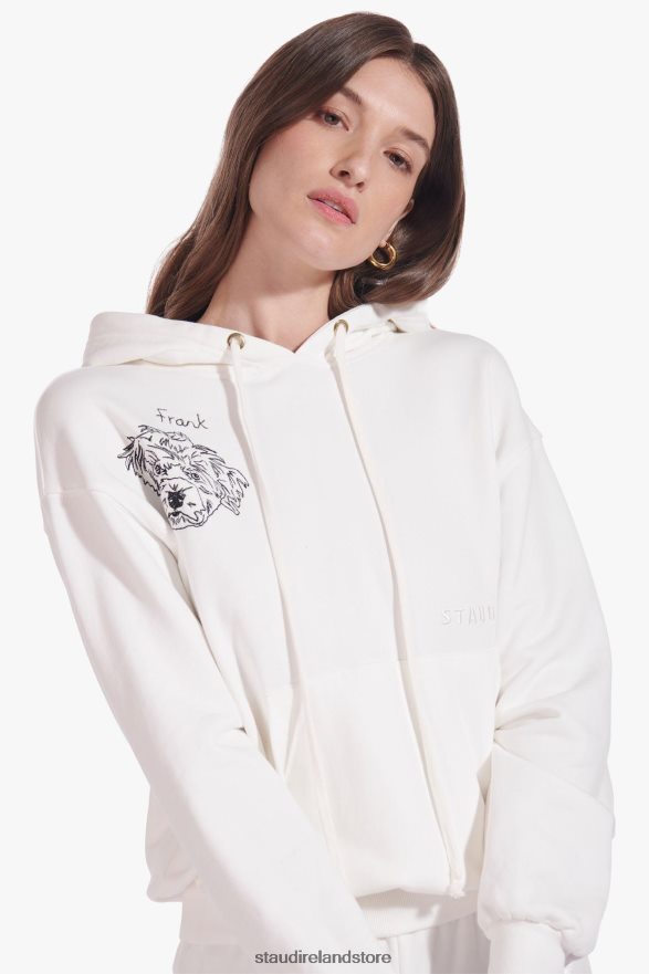 Women Accessories Ivory STAUD x CBONZ CUSTOM HOODED SWEATSHIRT H8RLPJ1032