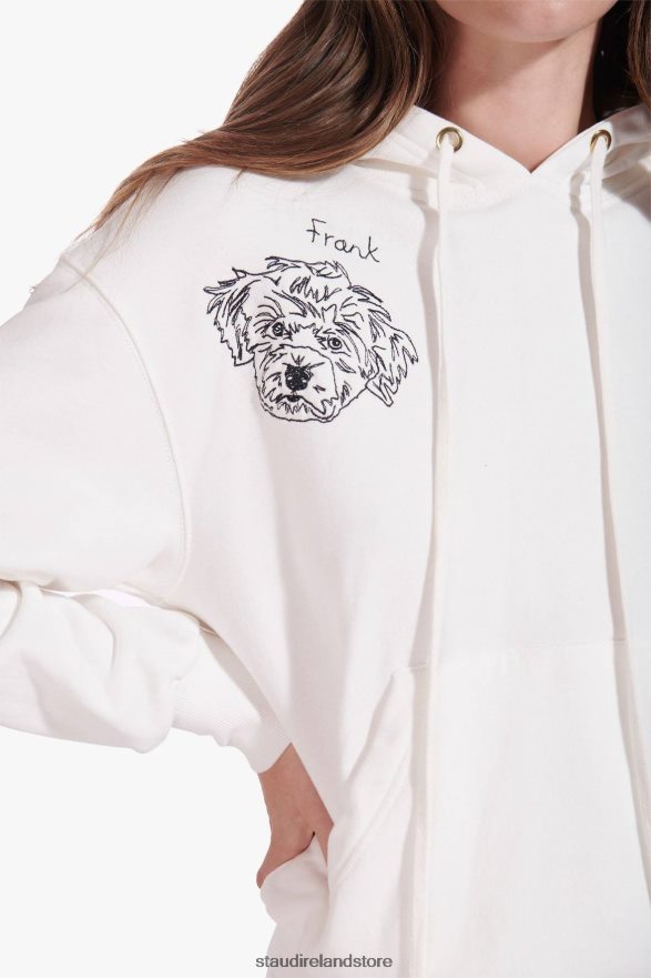 Women Accessories Ivory STAUD x CBONZ CUSTOM HOODED SWEATSHIRT H8RLPJ1032