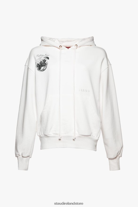 Women Accessories Ivory STAUD x CBONZ CUSTOM HOODED SWEATSHIRT H8RLPJ1032