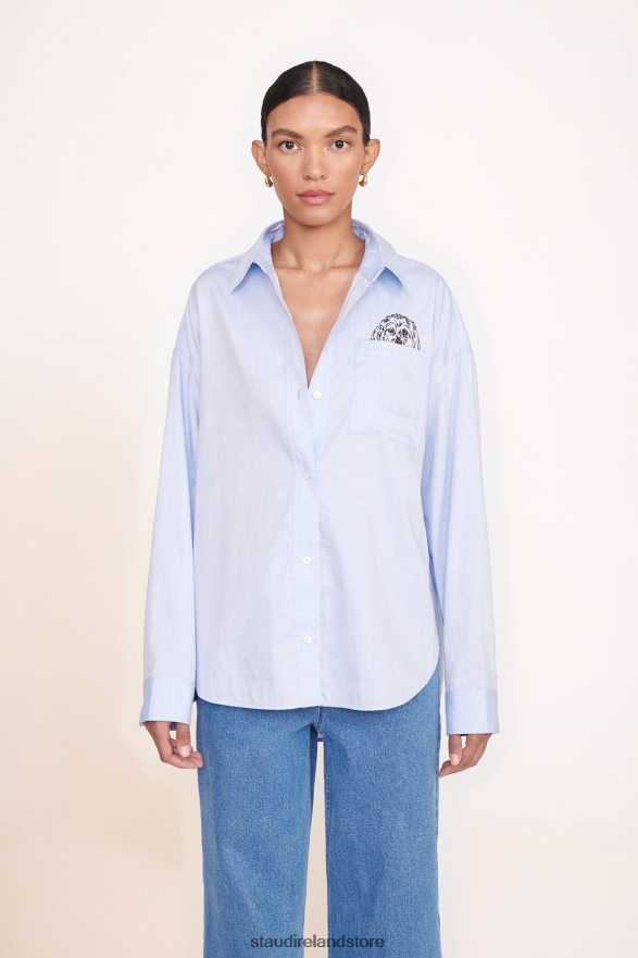 Women Accessories Oxford Blue STAUD x CBONZ CUSTOM CLASSIC OVERSIZED SHIRT H8RLPJ1022