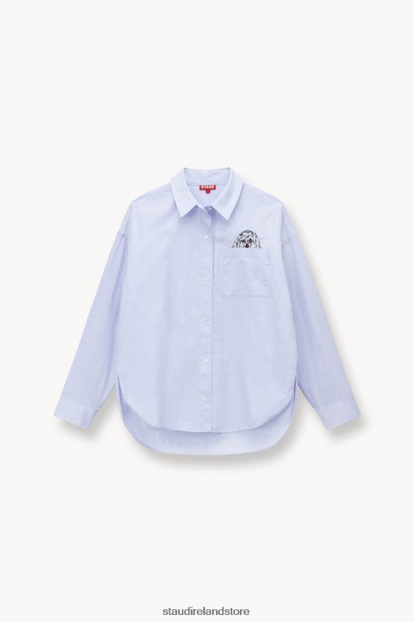 Women Accessories Oxford Blue STAUD x CBONZ CUSTOM CLASSIC OVERSIZED SHIRT H8RLPJ1022
