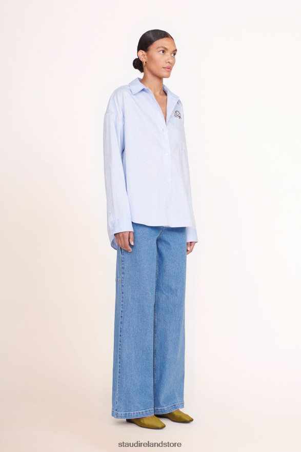 Women Accessories Oxford Blue STAUD x CBONZ CUSTOM CLASSIC OVERSIZED SHIRT H8RLPJ1022