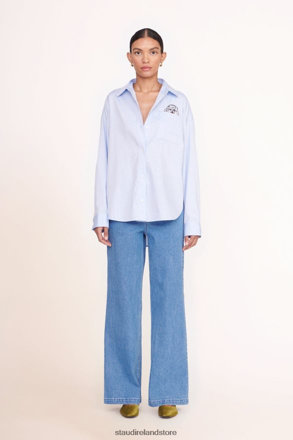 Women Accessories Oxford Blue STAUD x CBONZ CUSTOM CLASSIC OVERSIZED SHIRT H8RLPJ1022