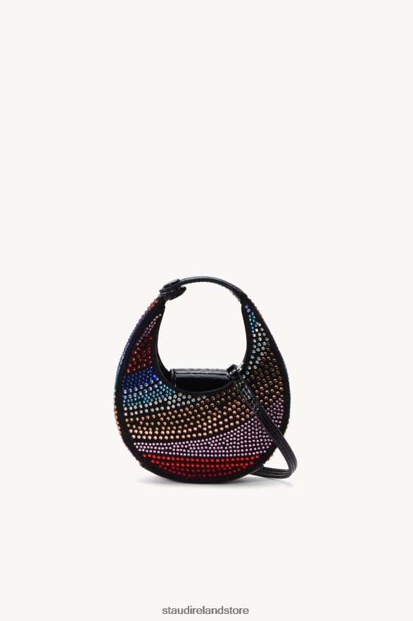 Women Accessories Rainbow Black STAUD MICRO MOON CRYSTAL BAG H8RLPJ829