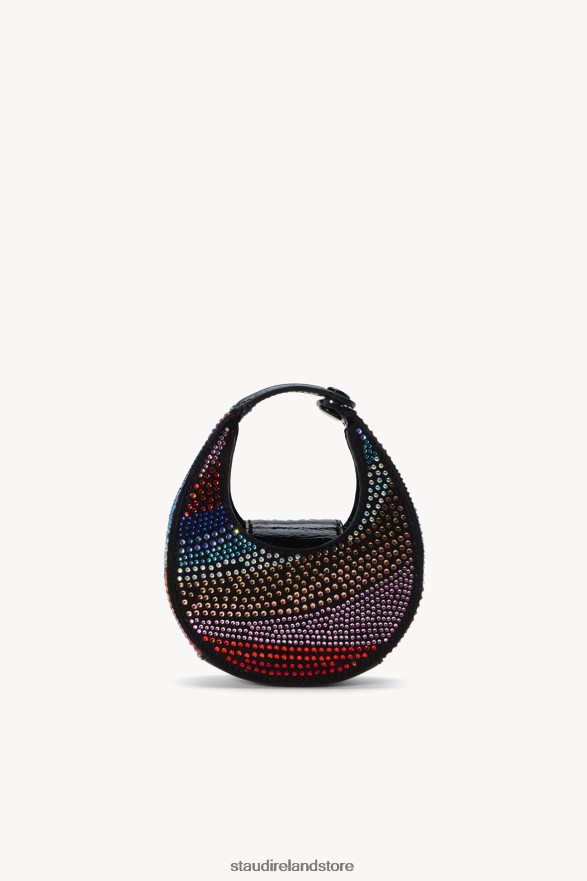 Women Accessories Rainbow Black STAUD MICRO MOON CRYSTAL BAG H8RLPJ829