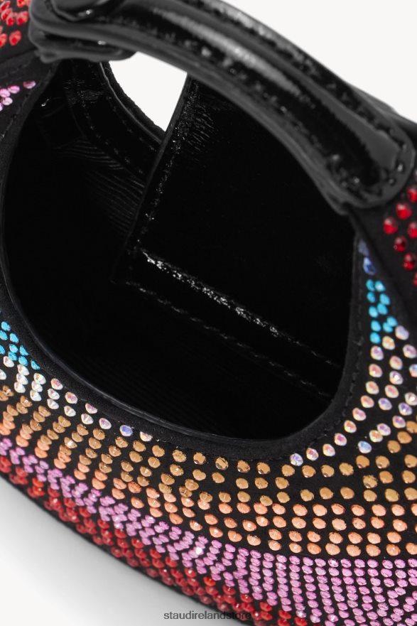 Women Accessories Rainbow Black STAUD MICRO MOON CRYSTAL BAG H8RLPJ829
