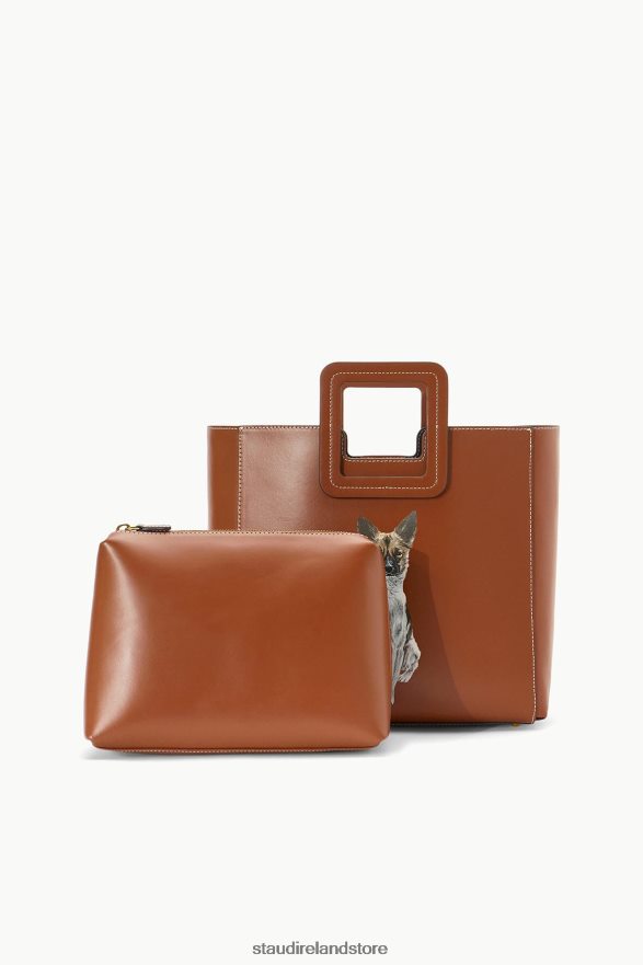 Women Accessories Tan STAUD CUSTOM SHIRLEY LEATHER BAG H8RLPJ1013