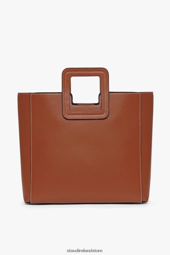 Women Accessories Tan STAUD SHIRLEY LEATHER BAG SADDLE H8RLPJ835