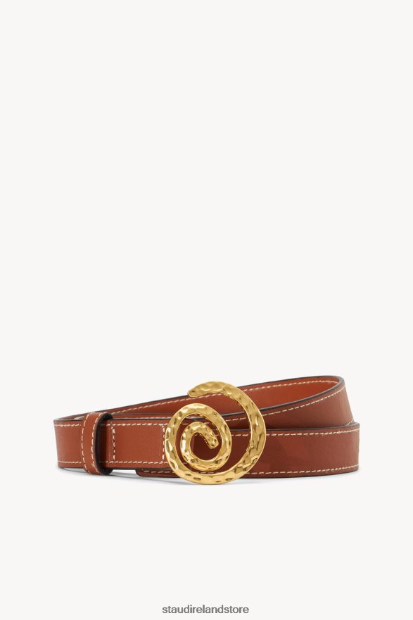 Women Accessories Tan STAUD SWIRL BUCKLE BELT H8RLPJ852