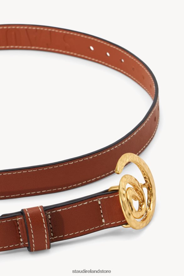 Women Accessories Tan STAUD SWIRL BUCKLE BELT H8RLPJ852