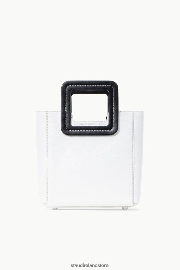 Women Accessories White Black STAUD MINI SHIRLEY LEATHER BAG H8RLPJ821