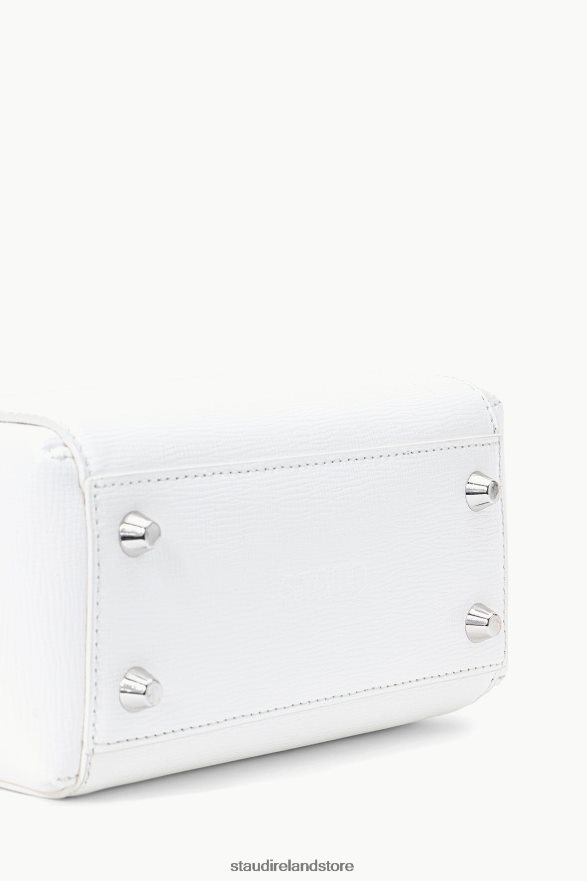Women Accessories White Black STAUD MINI SHIRLEY LEATHER BAG H8RLPJ821