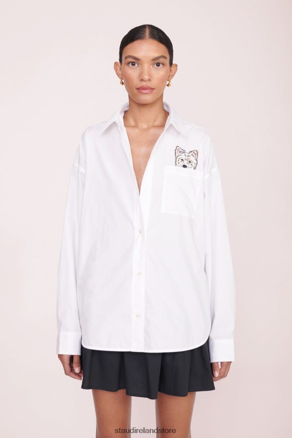 Women Accessories White STAUD x CBONZ CUSTOM CLASSIC OVERSIZED SHIRT H8RLPJ1023