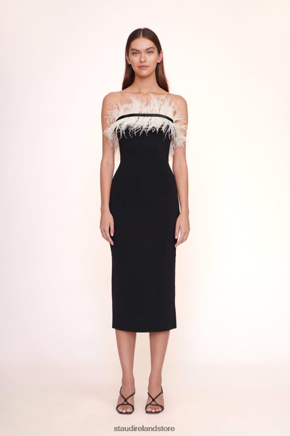 Women Bridal Black Ivory STAUD NELLIE DRESS H8RLPJ1055