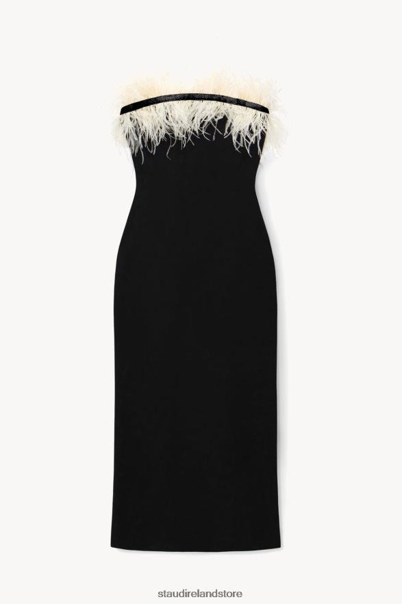Women Bridal Black Ivory STAUD NELLIE DRESS H8RLPJ1055