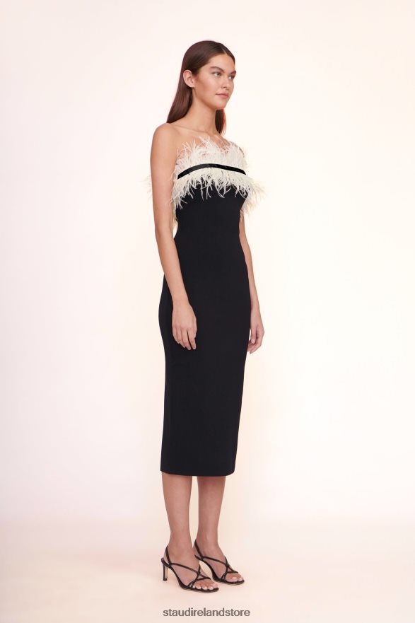 Women Bridal Black Ivory STAUD NELLIE DRESS H8RLPJ1055