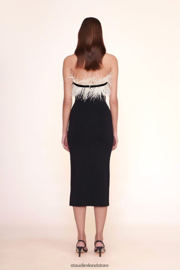 Women Bridal Black Ivory STAUD NELLIE DRESS H8RLPJ1055