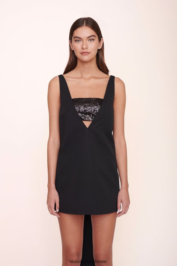 Women Bridal Black STAUD IRIE DRESS SEQUINS H8RLPJ1054