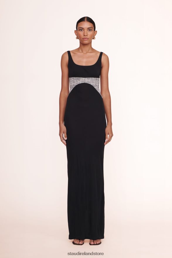 Women Bridal Black/Sea Netting STAUD LAYLANI DRESS H8RLPJ1051
