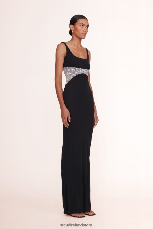 Women Bridal Black/Sea Netting STAUD LAYLANI DRESS H8RLPJ1051