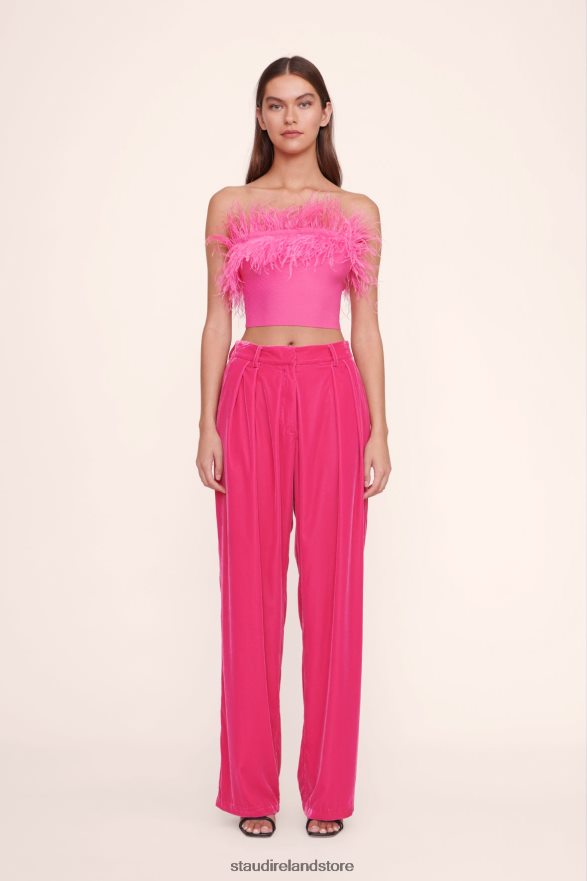 Women Bridal Shocking Pink STAUD NELLIE TOP H8RLPJ1058