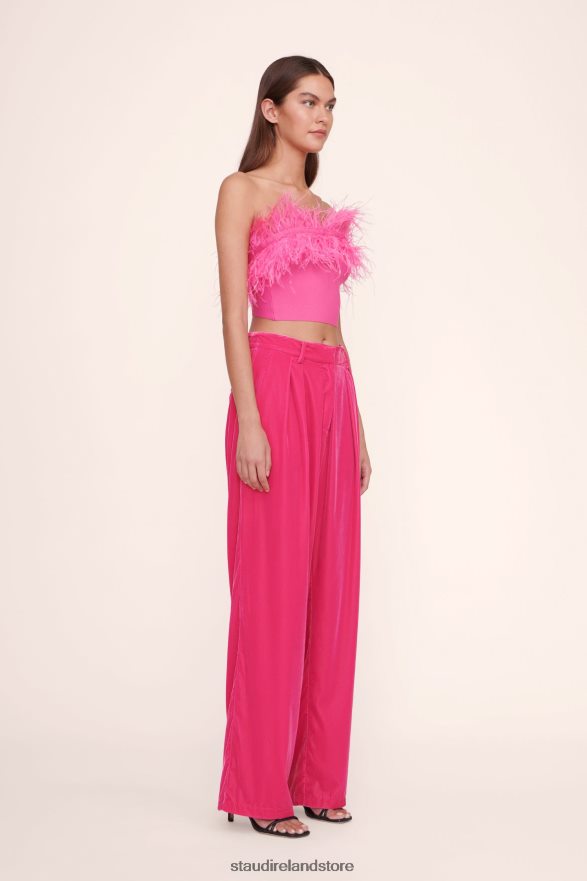 Women Bridal Shocking Pink STAUD NELLIE TOP H8RLPJ1058