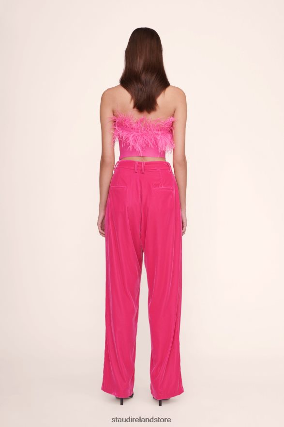 Women Bridal Shocking Pink STAUD NELLIE TOP H8RLPJ1058