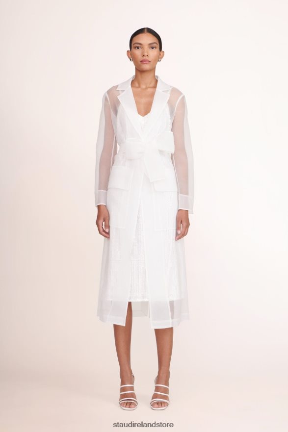Women Bridal White STAUD ASHLEY DRESS H8RLPJ1042