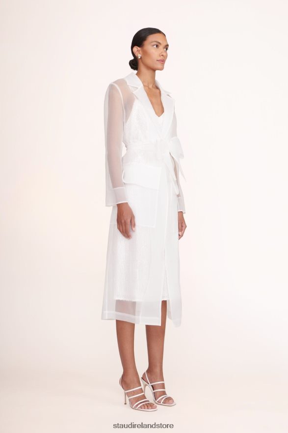 Women Bridal White STAUD ASHLEY DRESS H8RLPJ1042