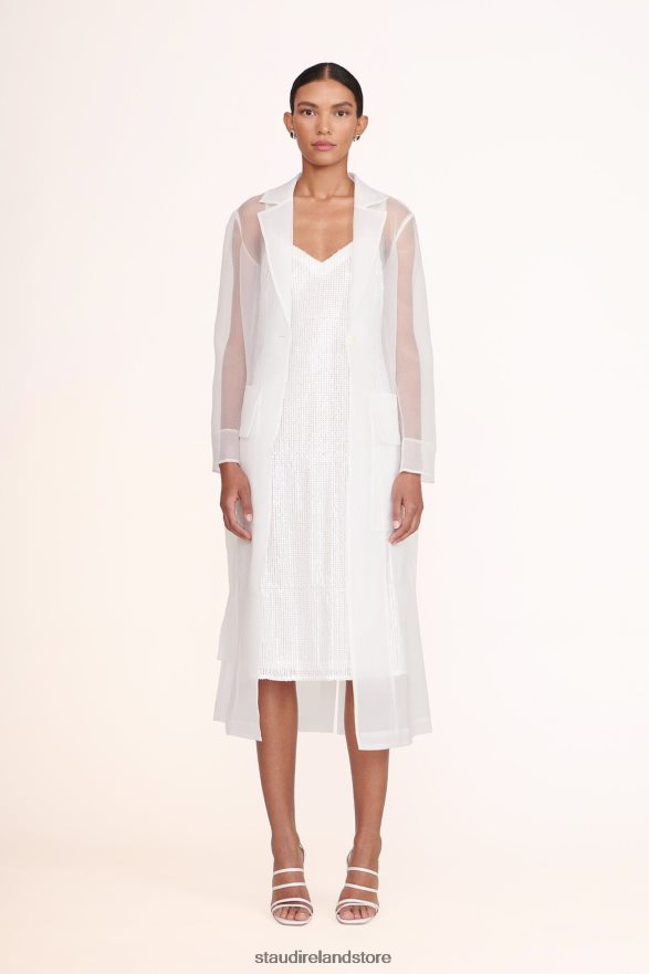 Women Bridal White STAUD ASHLEY DRESS H8RLPJ1042